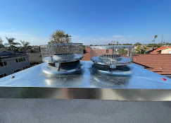 Air duct cleaning showing dust removal