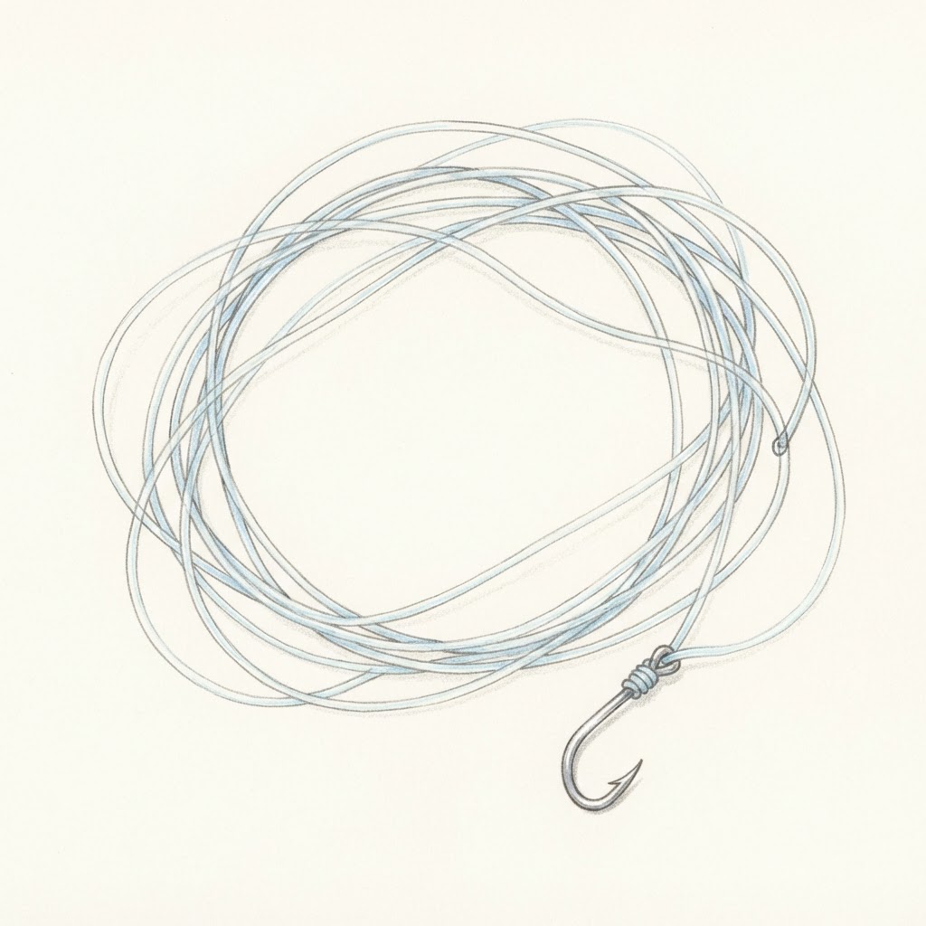 Fishing Line + Hook
