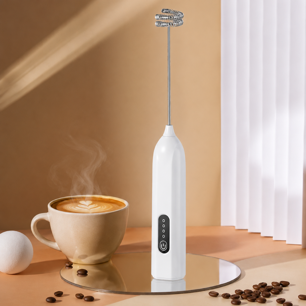 KraveKitchen Wireless Electric Milk Frother with latte