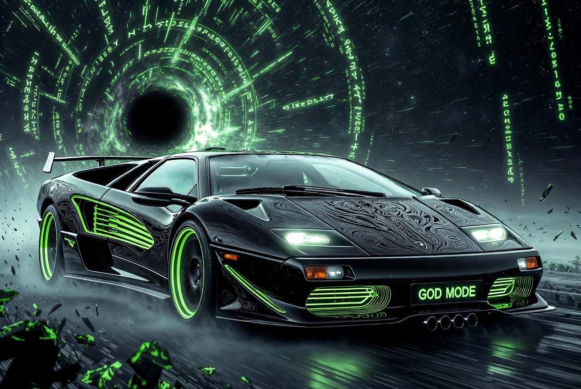 God Mode Black-Hole Lambo