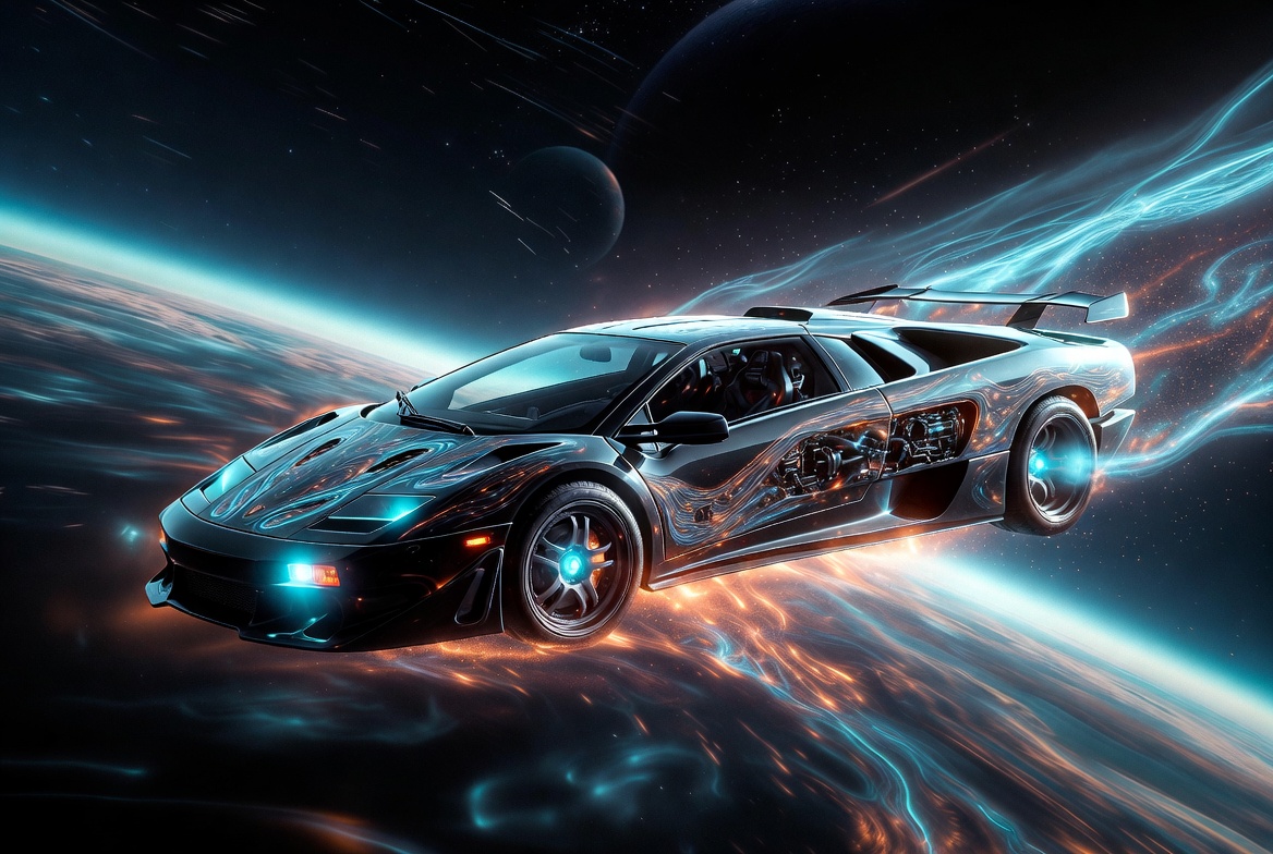 Warp-Drive Space Lambo