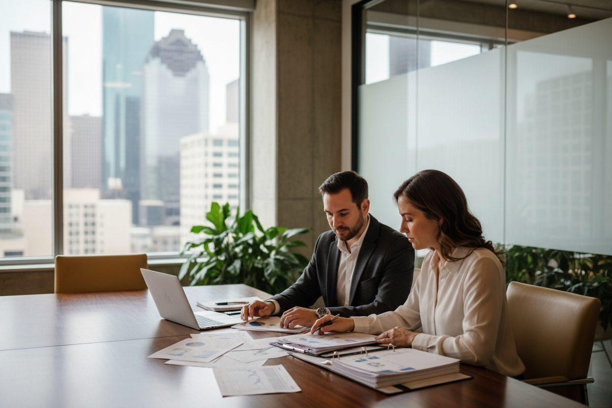 L&S accountant in a working meeting