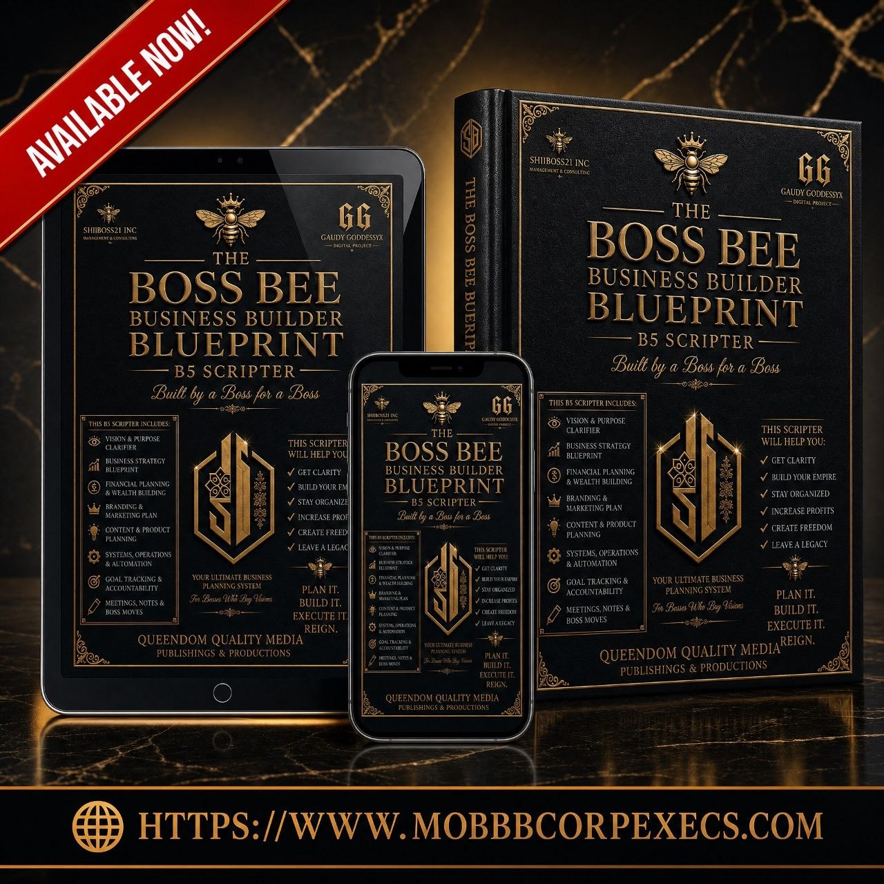The Boss Bee Business Builder Blueprint — Mockup