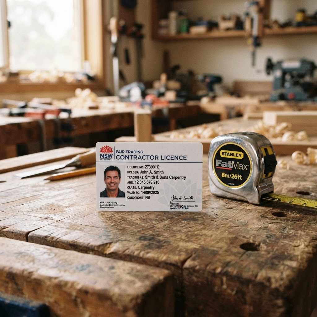 NSW contractor licence card details