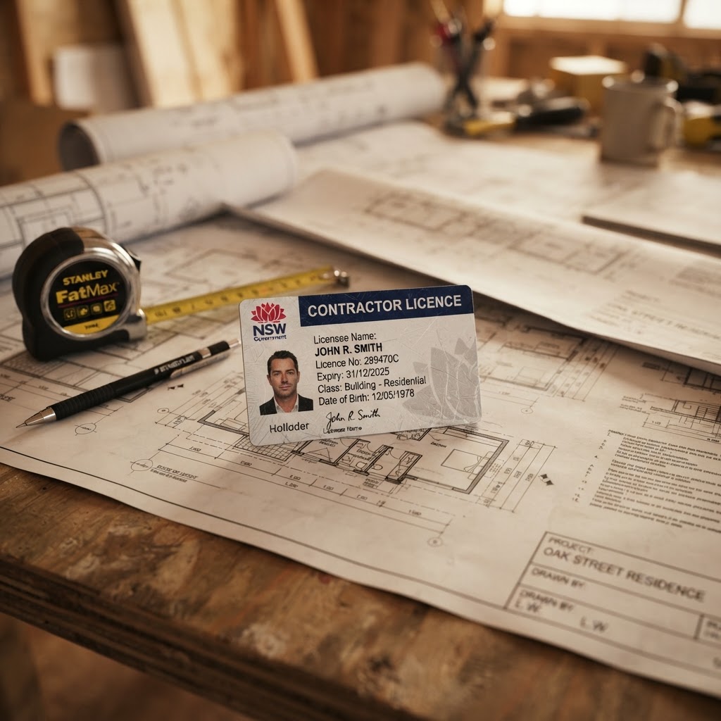 Supervising building work on site