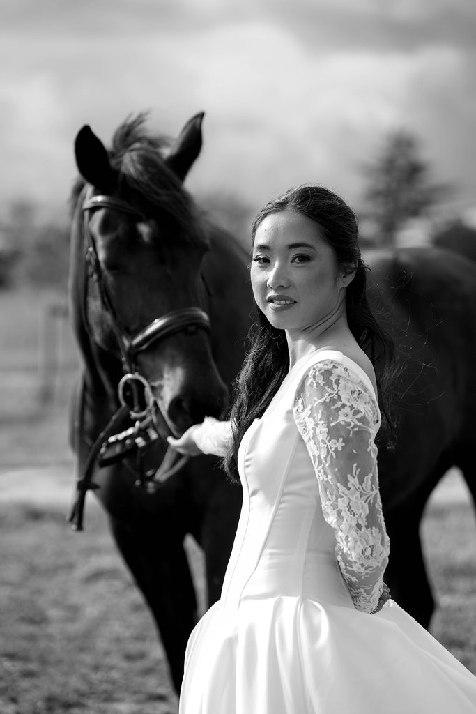 Mariée et cheval