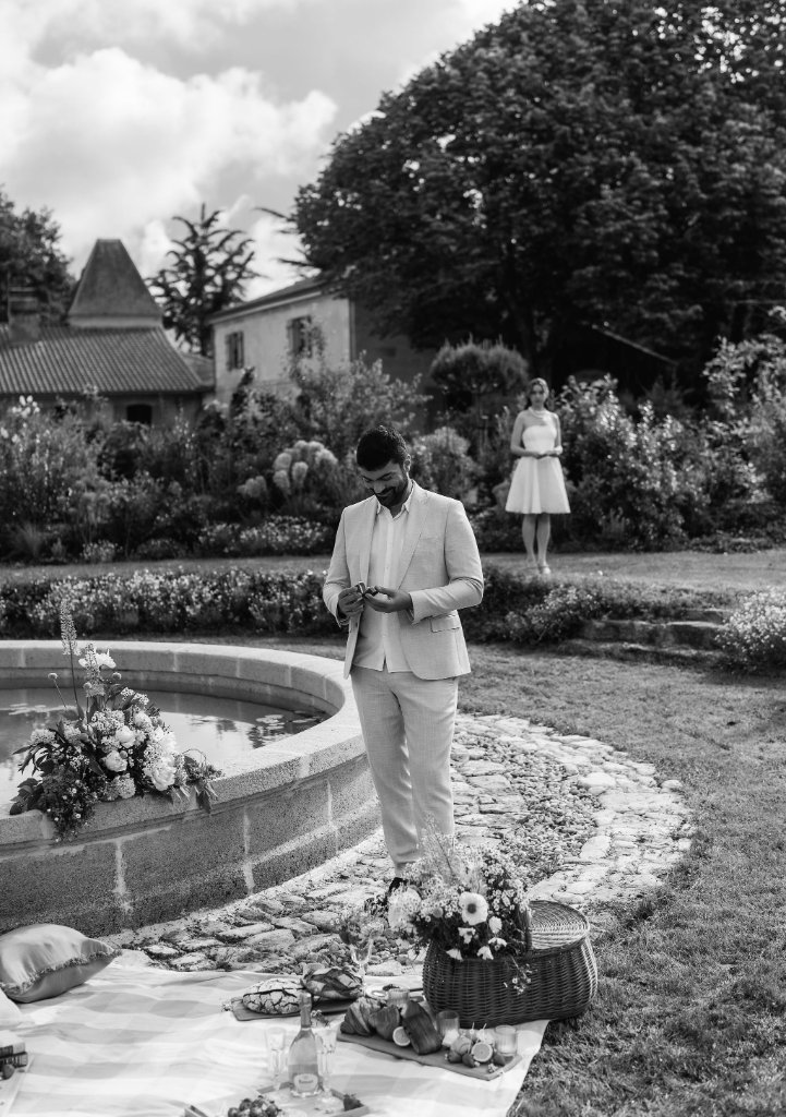 Demande en mariage — fontaine