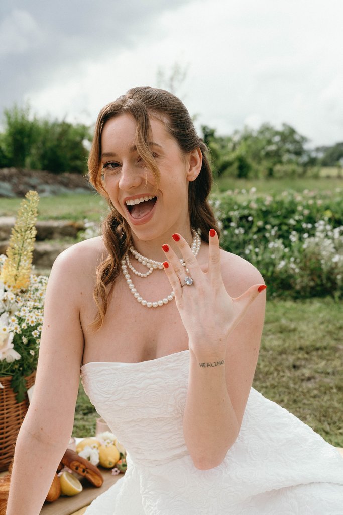 Mariée souriante