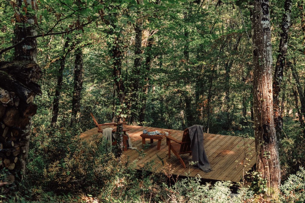 Terrasse en forêt