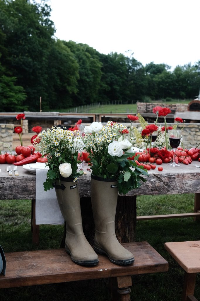 Table de mariage fleurie