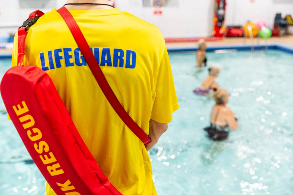 Lifeguard at pool