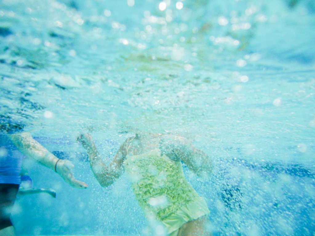 Underwater swimming shot