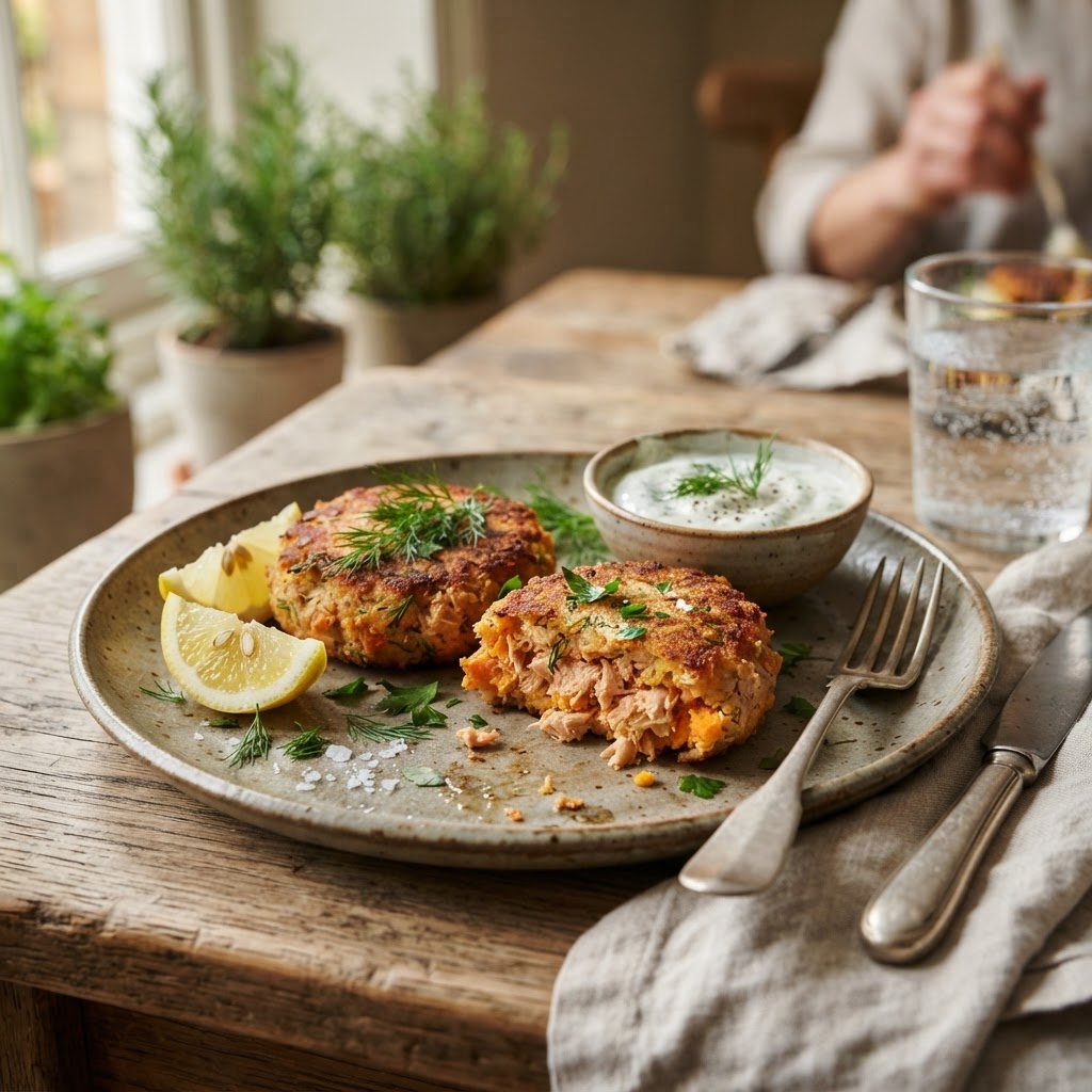 Quick Tinned Tuna and Sweet Potato Patties on a Budget