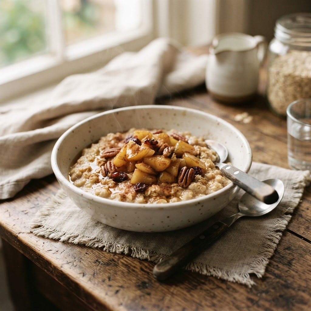 Cheap Breakfast Idea: Creamy Cinnamon Apple Porridge