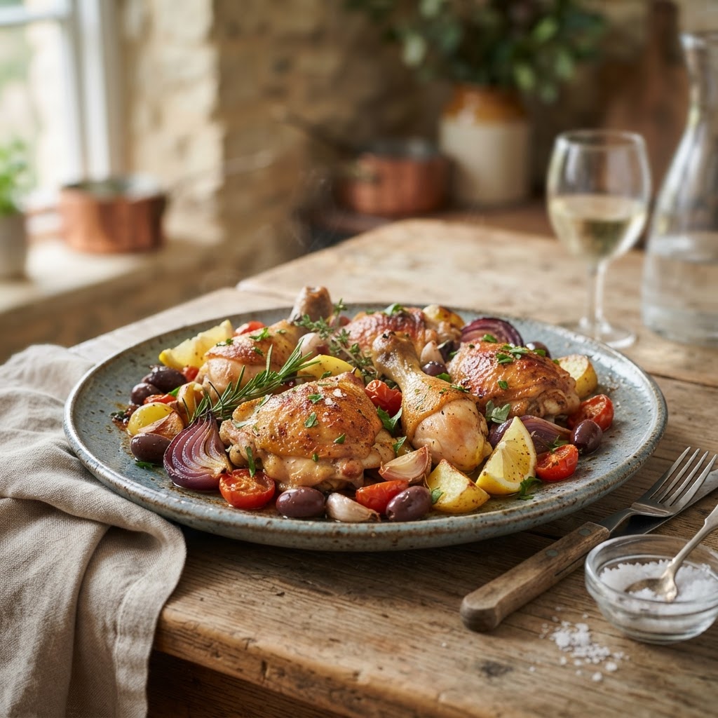 Quick Mediterranean Chicken Tray Bake on a Budget