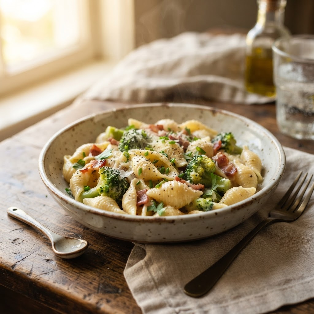 Budget Broccoli and Bacon Pasta Recipe