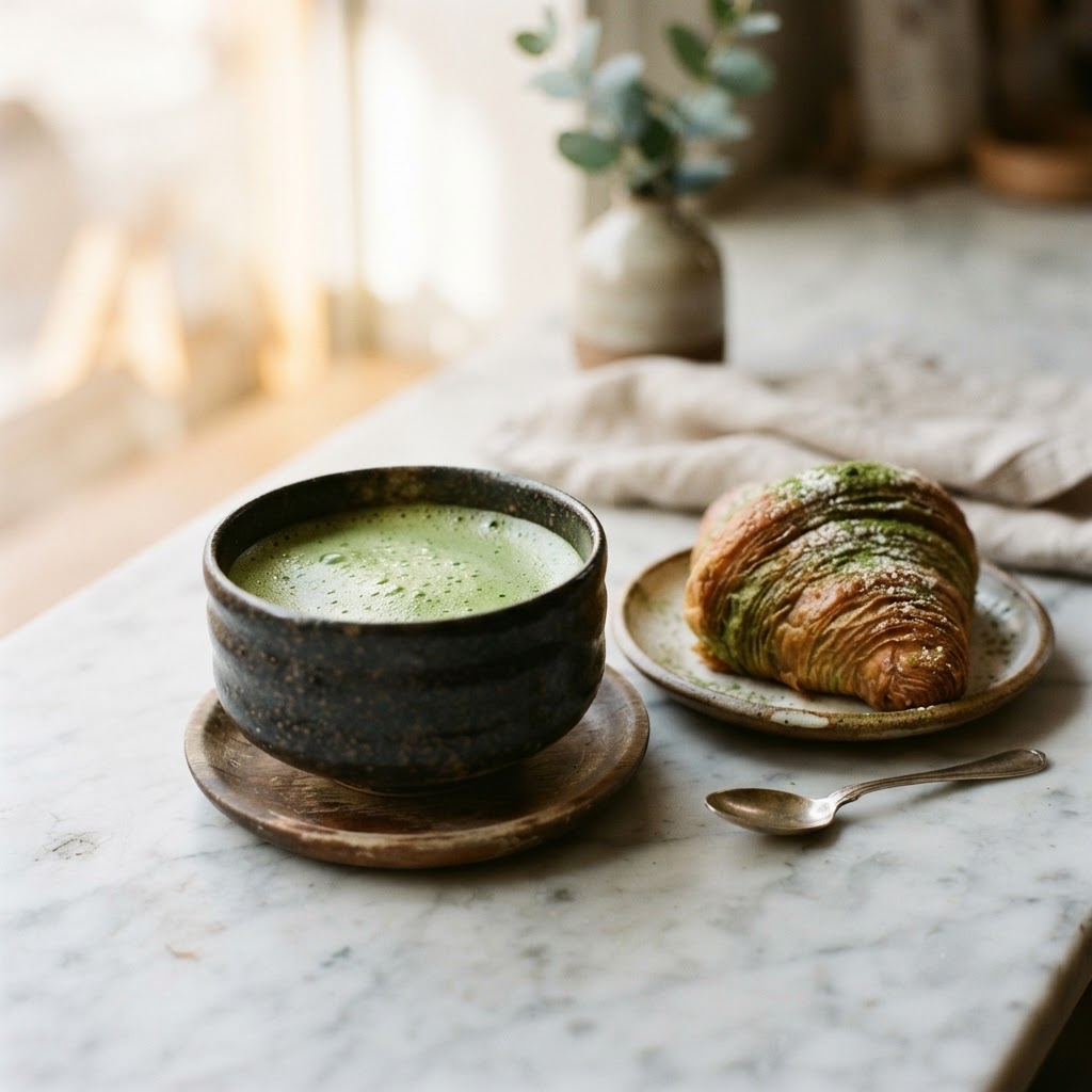 Free matcha with any pastry before 11am