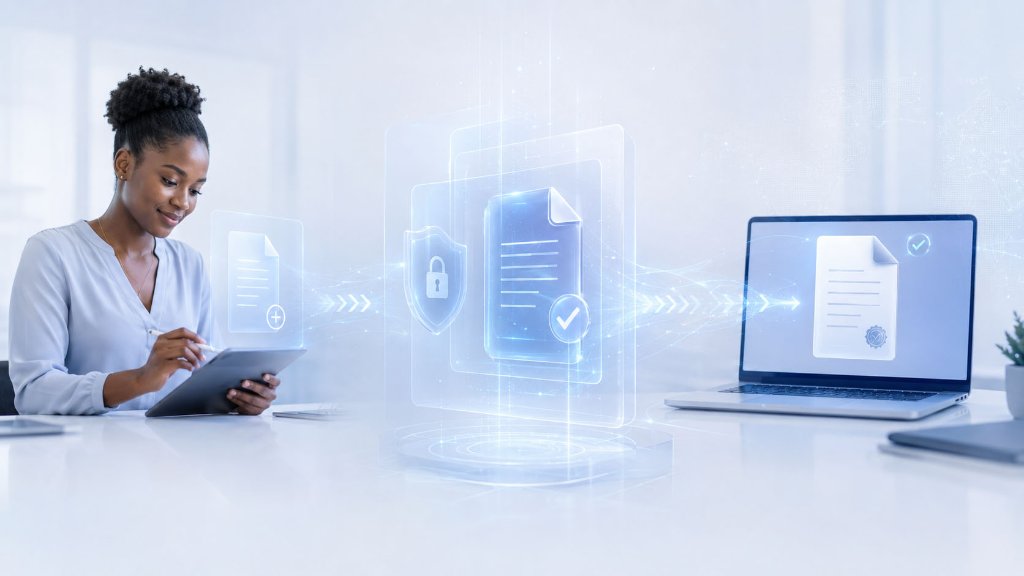Simple LutinX process for registering a document and generating verified digital evidence
