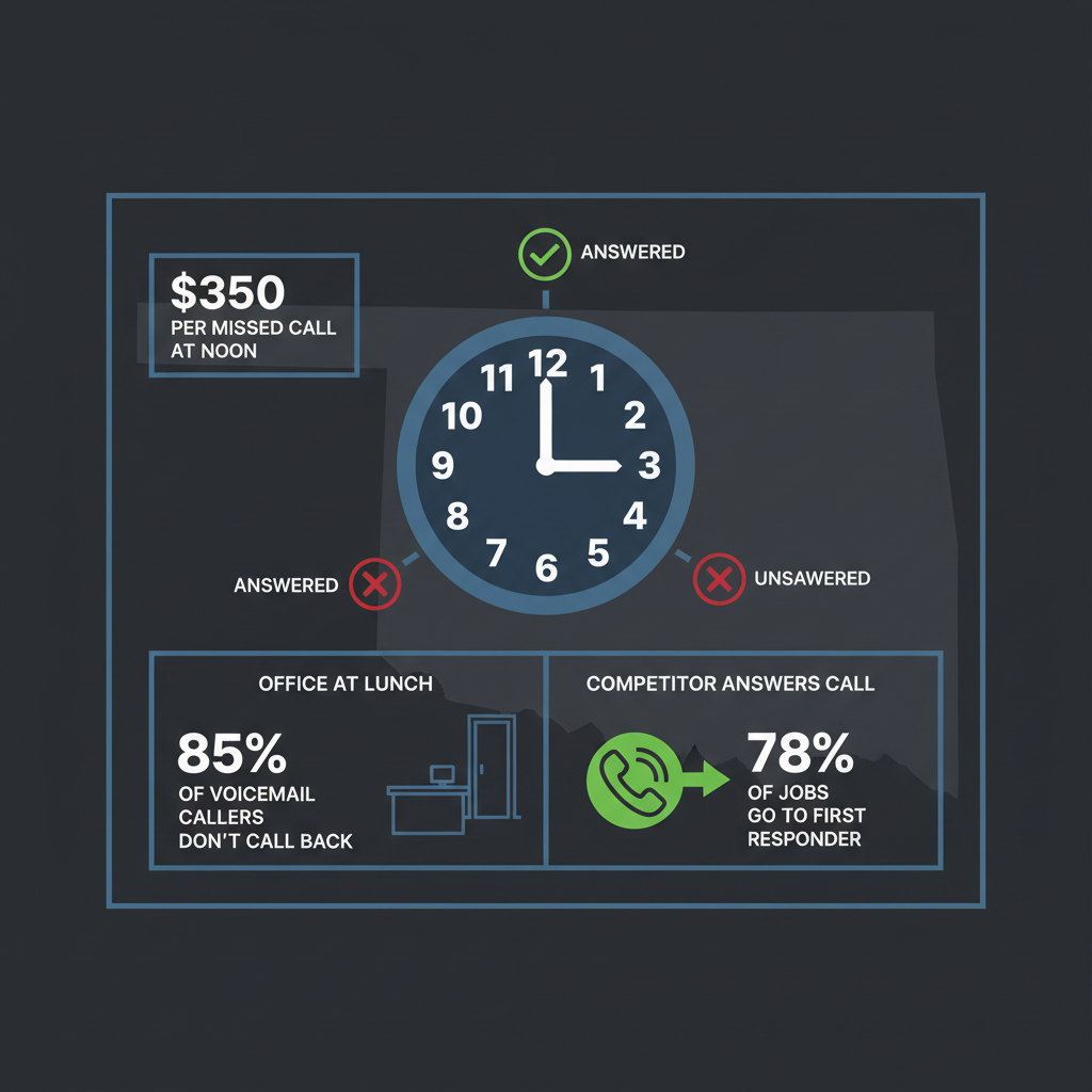 The Lunch Break Crisis: Why Oklahoma HVAC Owners Lose More Jobs at Noon Than After Hours