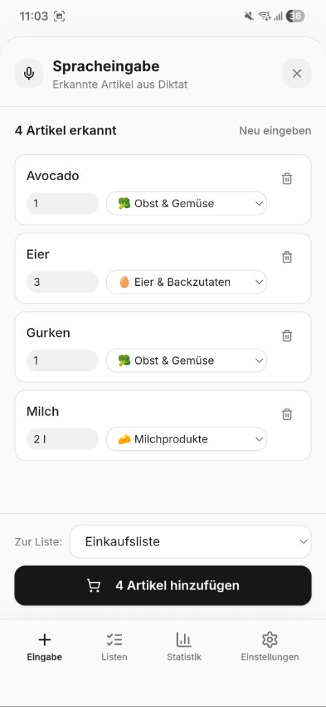 Erkannte Artikel