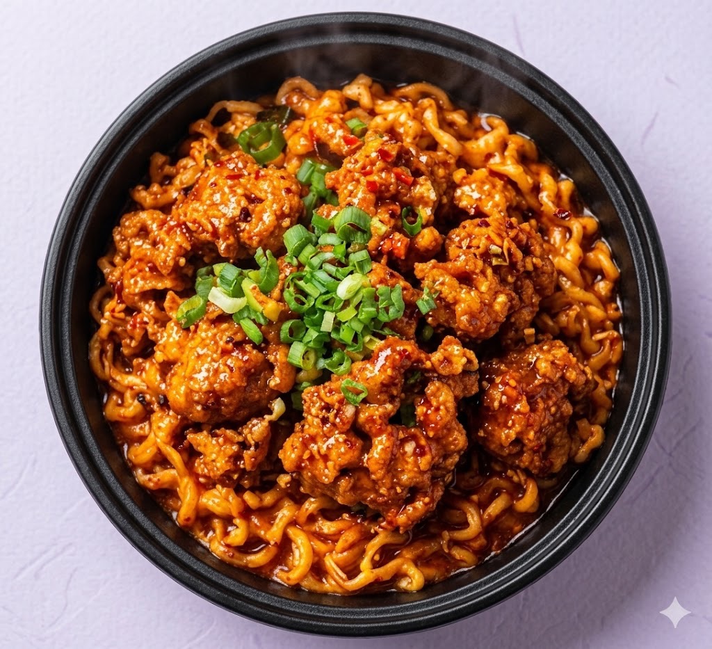 Sweet & Spicy Korean Chicken Buldak — real