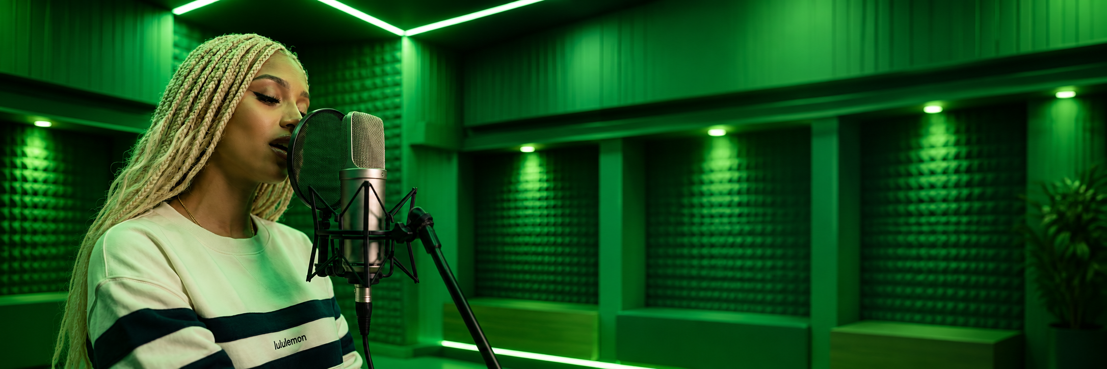 Inside the Green Room recording studio