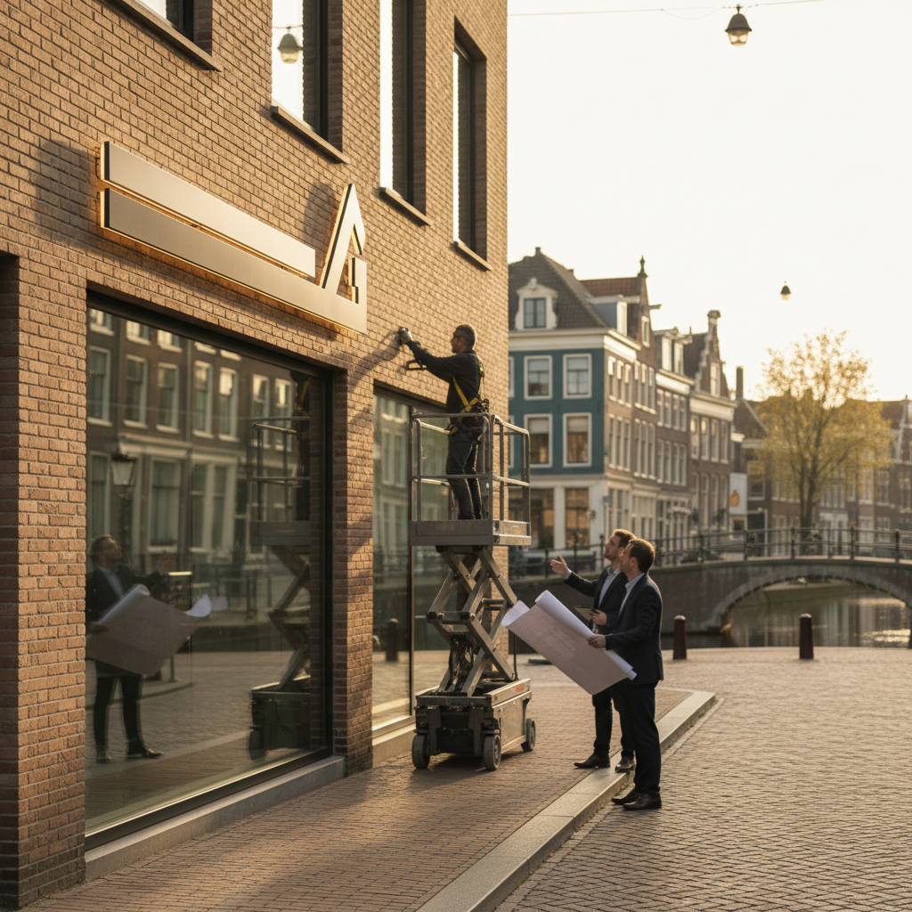 Gevelreclame die opvalt: van vergunning tot montage