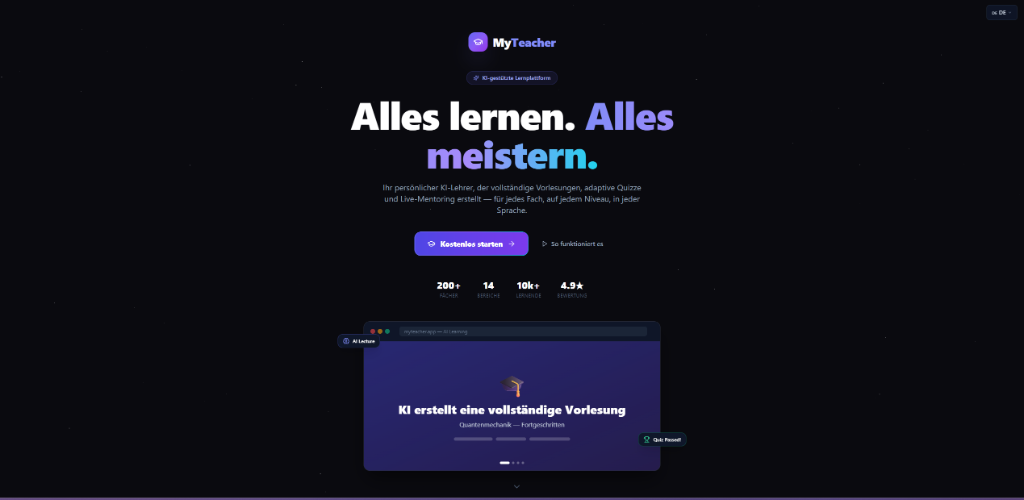MyTeacher – AI Learning Platform