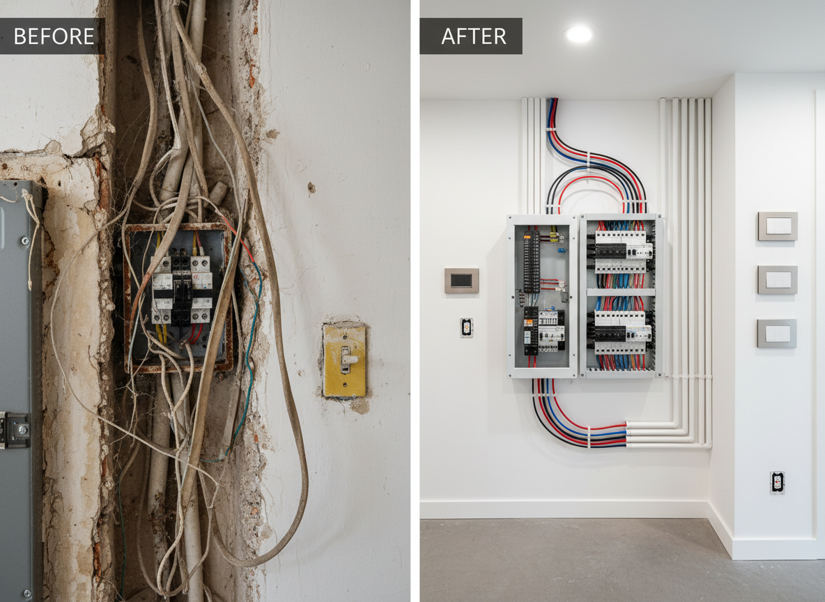 Reforma eléctrica integral en apartamento