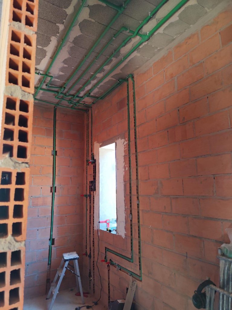 Canalización eléctrica en obra nueva - fase estructura