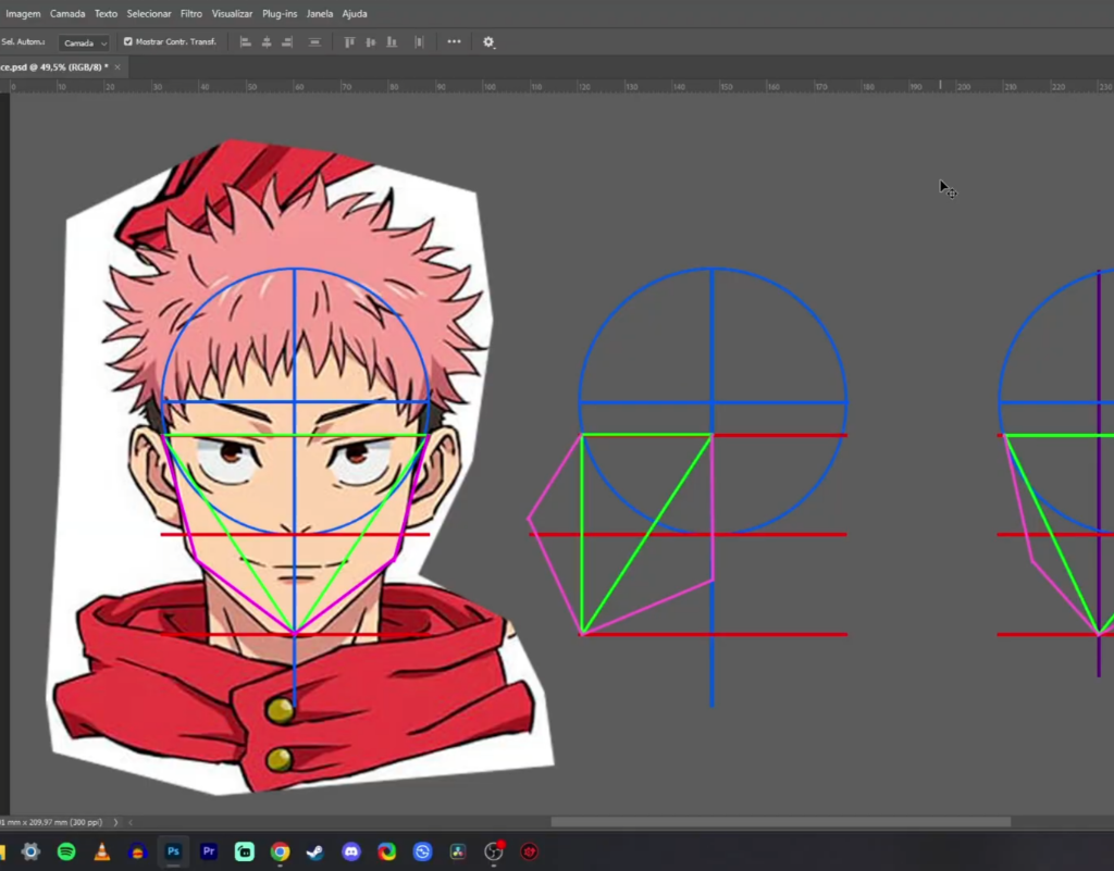 Como desenhar rostos de anime