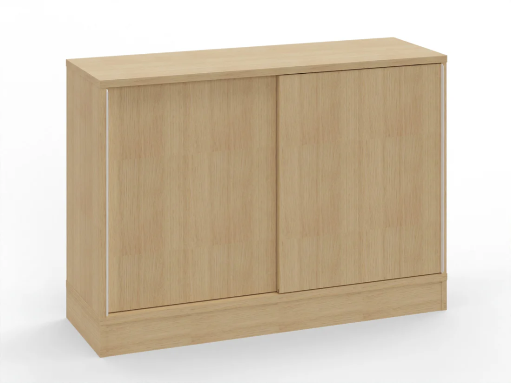Skåp 120, skjutdörrar med metallisthandtag och sockel från SA Möbler - bild 3