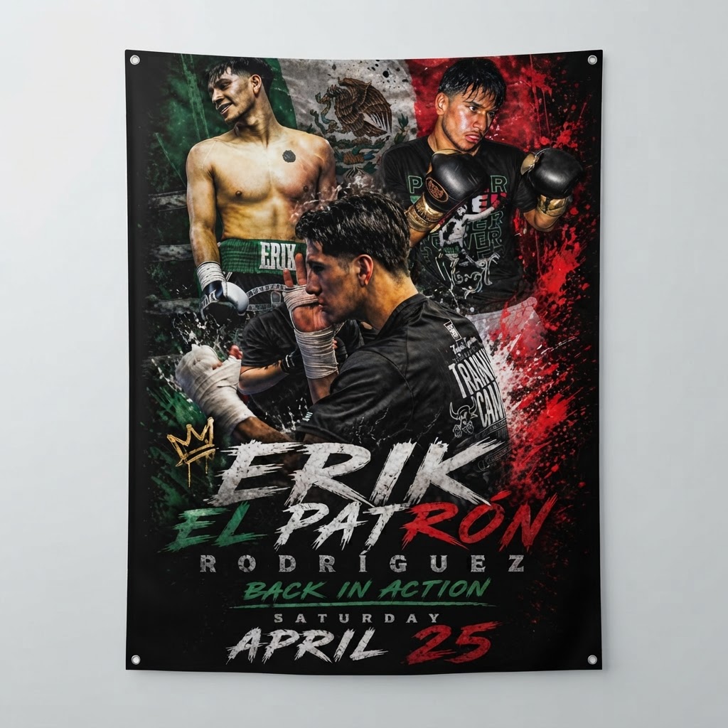Erik 'El Patrón' Rodriguez — Mexico Flag Edition Banner (2x3)