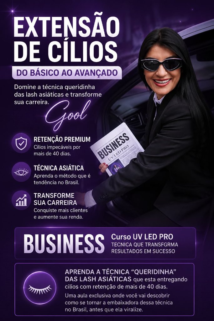 Método Extensão de Cílios - Lash Pro LED