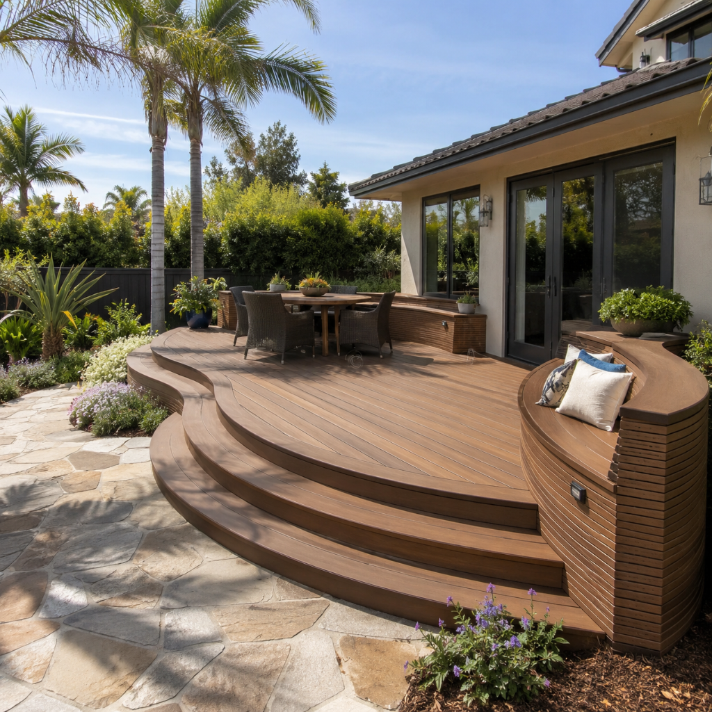Custom deck construction for a Los Angeles home by ION Builders Inc