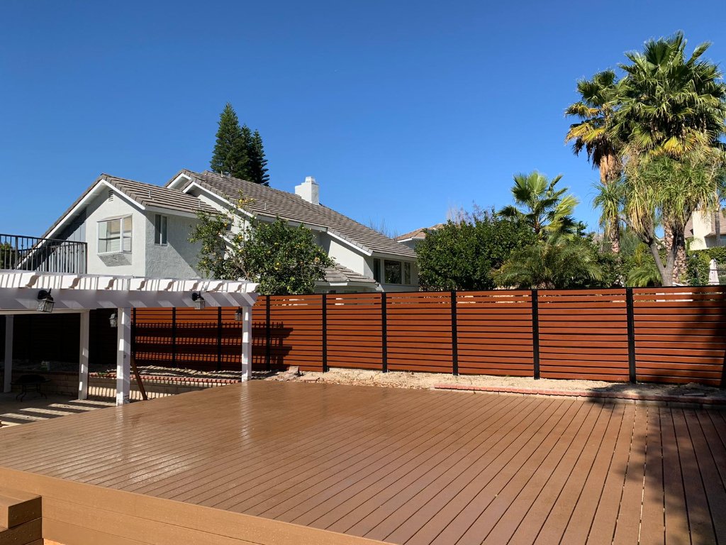 Custom privacy fence built for a residential outdoor space