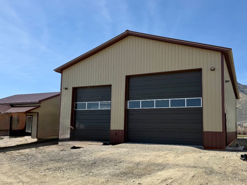Tan Steel Garage — Steel Building in Minden, NV by Hoyle Construction