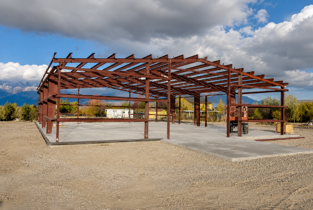 Steel Frame on Concrete Slab — Steel Building in Northern Nevada by Hoyle Construction