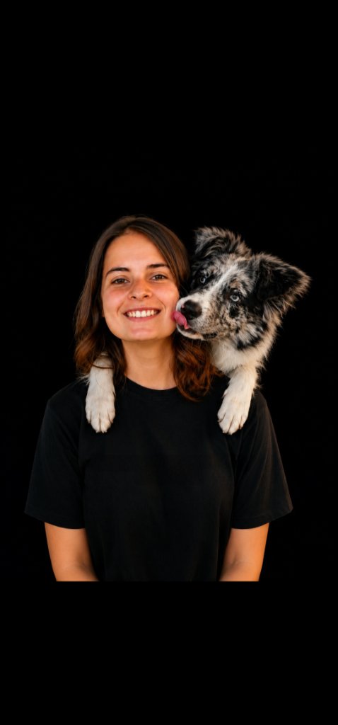 Fundadora da PawRetreat com um cão