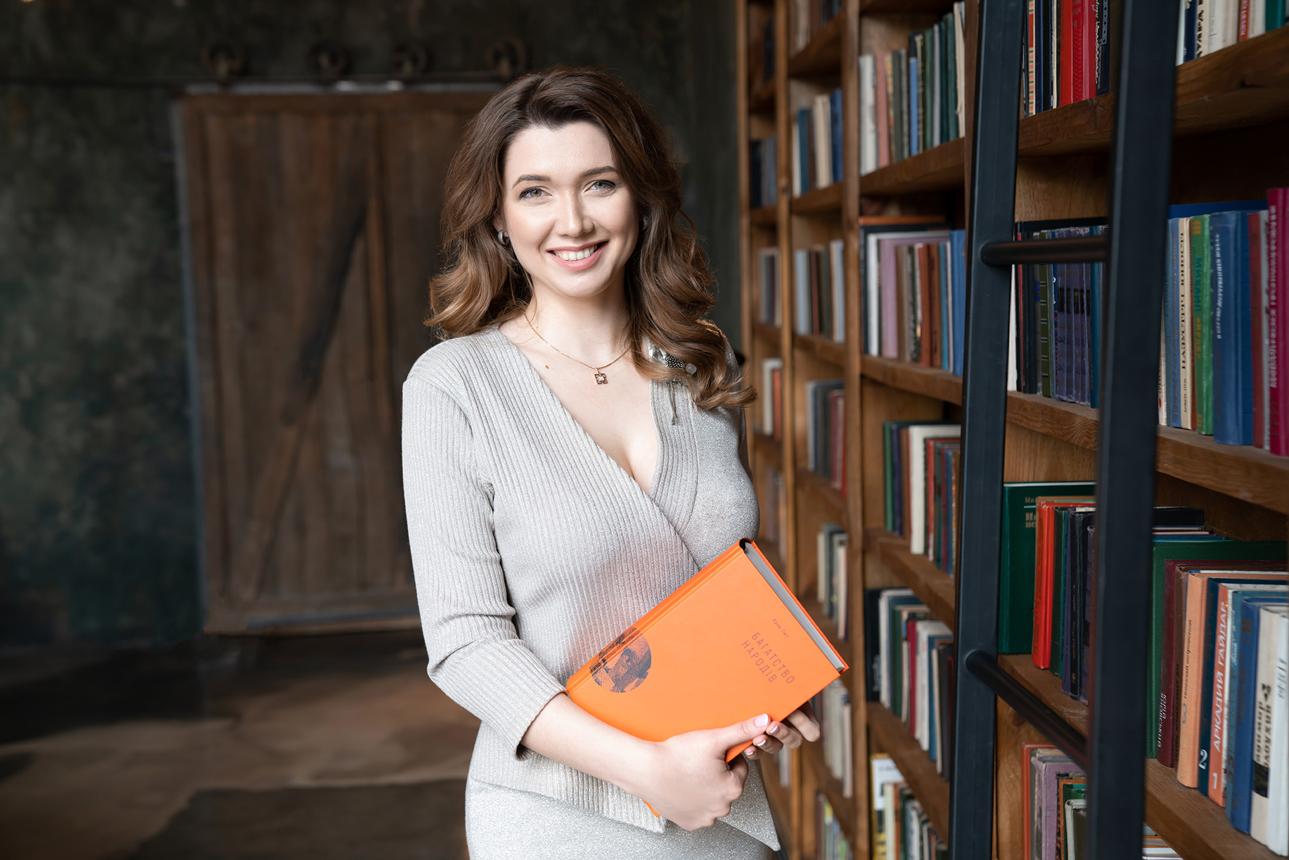 Author at a publishing launch
