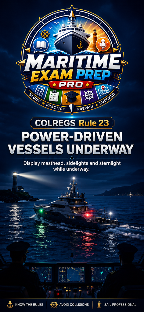 COLREGS Rule 23 — Power-Driven Vessels Underway