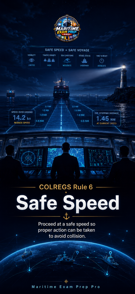 COLREGS Rule 6 — Safe Speed