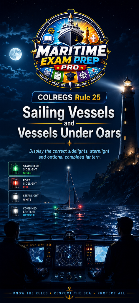 COLREGS Rule 25 — Sailing Vessels and Vessels Under Oars