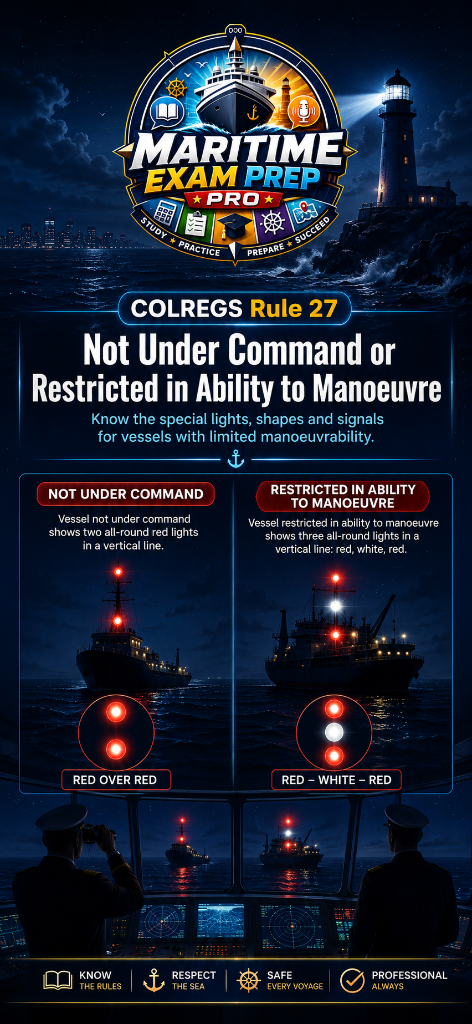 COLREGS Rule 27 — NUC and RAM