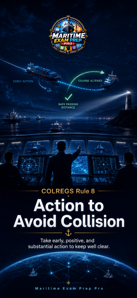 COLREGS Rule 8 — Action to Avoid Collision