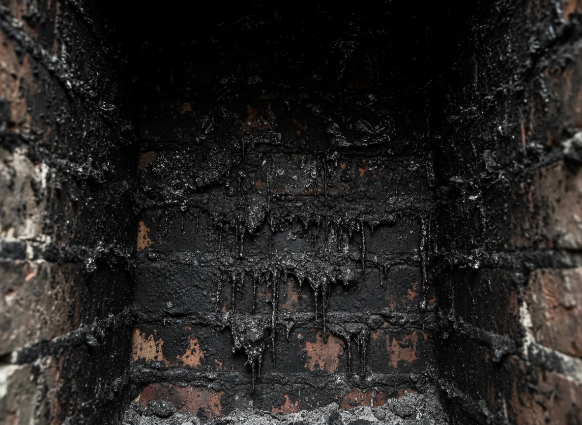 Chimney Flue before cleaning