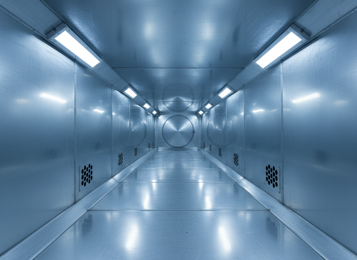 Professional air duct inspection with LED lighting