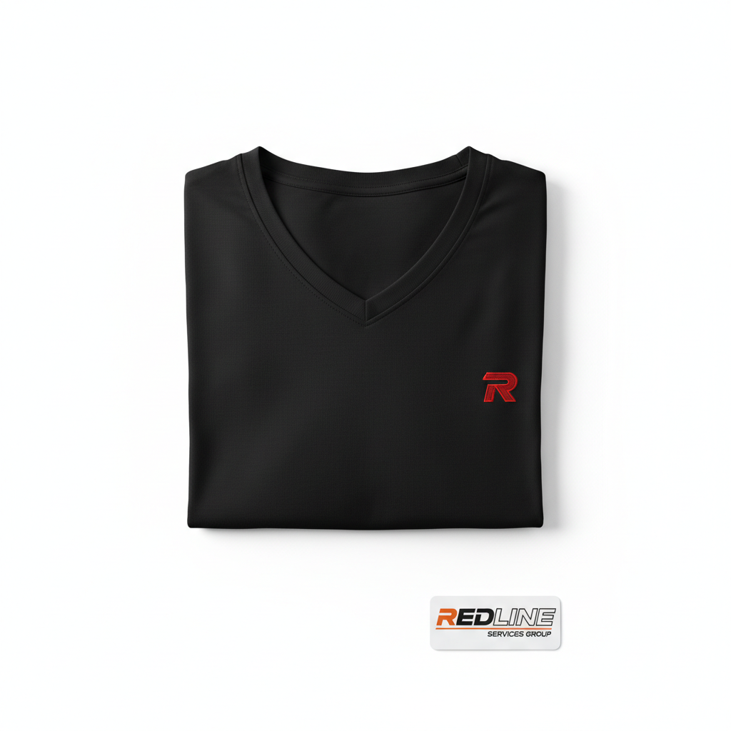Redline Men's V-Neck T-Shirt (R Logo)