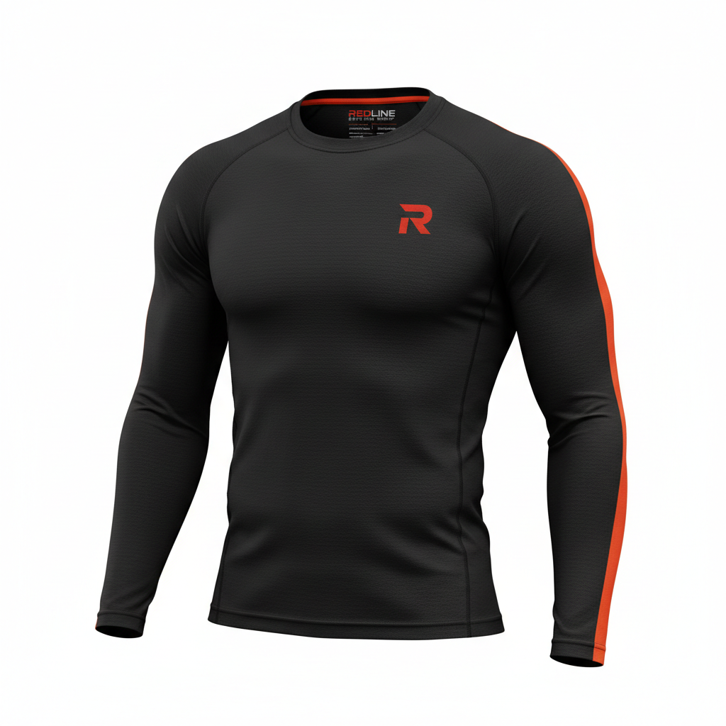 Redline Dry-Fit Compression Long Sleeve — Men's (R Logo)