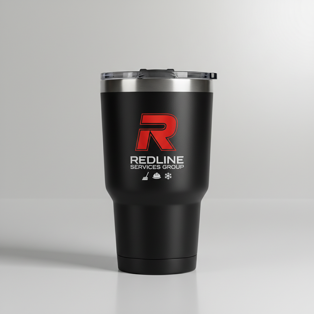 Redline Clear Tumbler with Straw (R Logo)